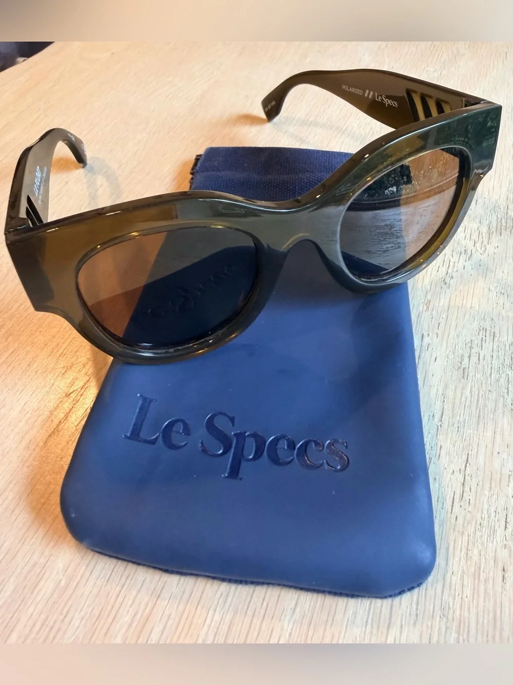 Le Specs Polarized Float Away Sunglasses, Olive Green